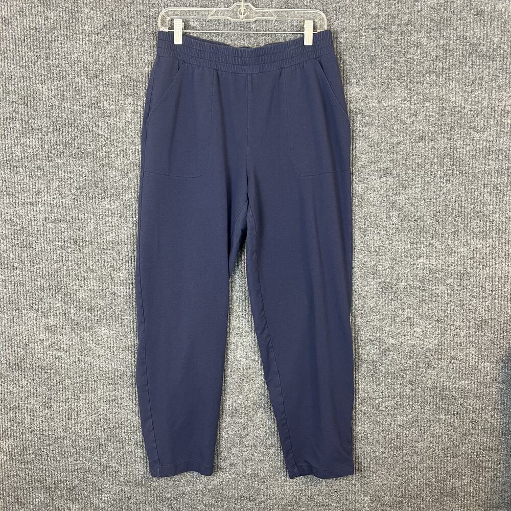 Anybody Womens Cozy Knit French Terry Pants Size Medium Blue Lounge Pull On